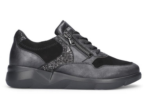 Waldläufer Sneaker K-Funky schwarz/silber
