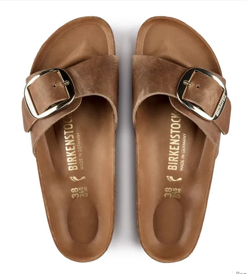 Birkenstock Madrid Big Buckle cognac
