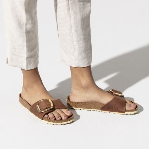 Birkenstock Madrid Big Buckle cognac