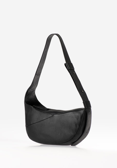 aunts & uncles Halfmoon Bag Bee Balm jet black