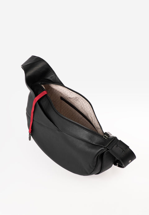 aunts & uncles Halfmoon Bag Bee Balm jet black