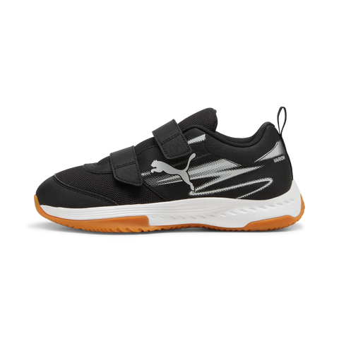 Puma Varion II V JR Hallenturnschuh Klett black/light gray-gum