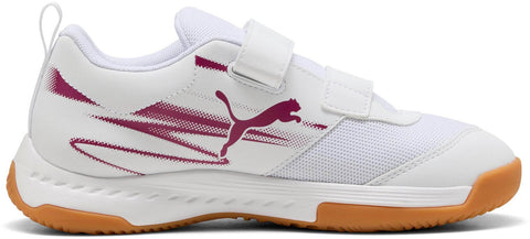 Puma Varion II V JR Hallenturnschuh Klett white/berry