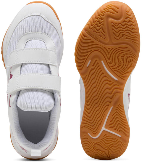 Puma Varion II V JR Hallenturnschuh Klett white/berry