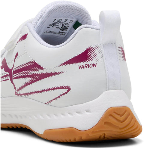 Puma Varion II V JR Hallenturnschuh Klett white/berry