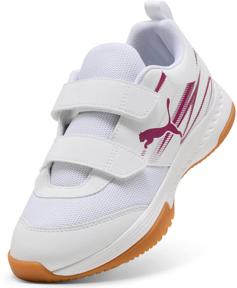 Puma Varion II V JR Hallenturnschuh Klett white/berry