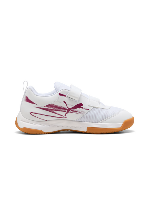 Puma Varion II V JR Hallenturnschuh Klett white/berry