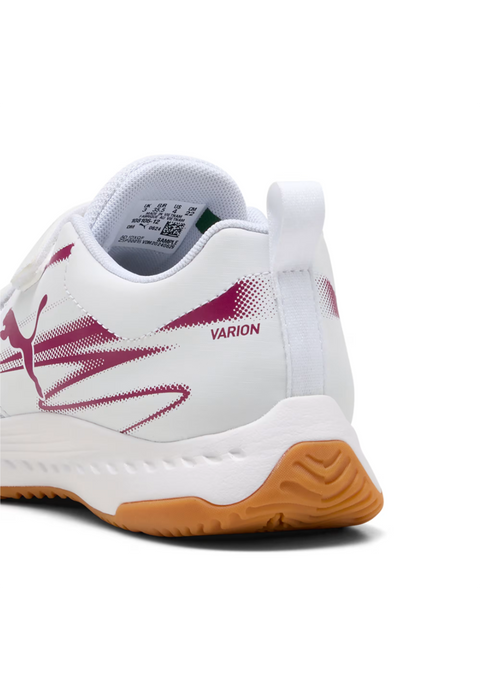 Puma Varion II V JR Hallenturnschuh Klett white/berry