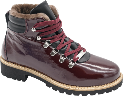 Lienhard Schnürstiefelette Heidi Lack bordeaux