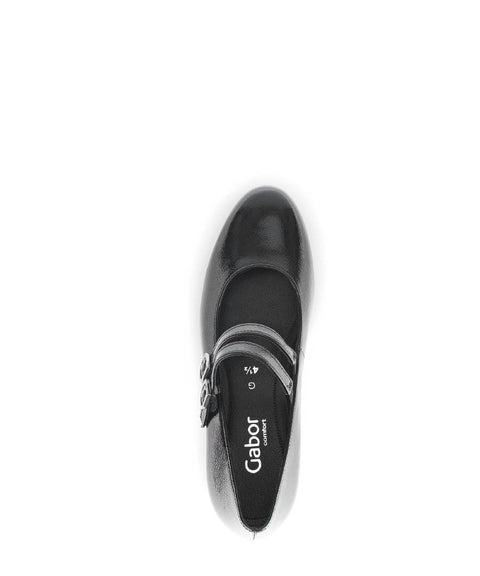 Gabor Riemchenpumps Lackleder schwarz