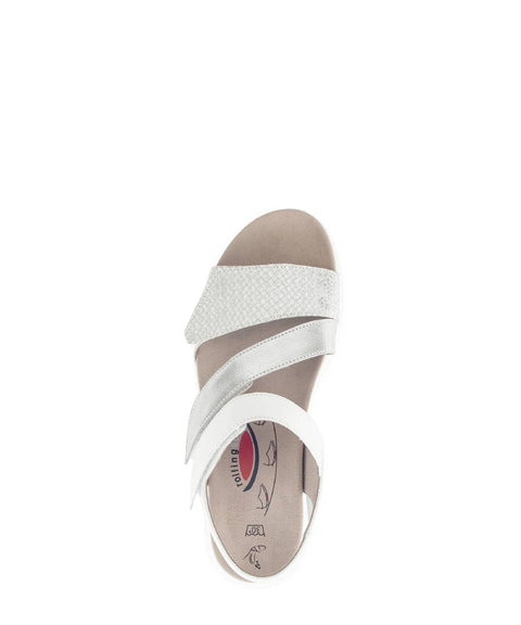 Gabor Rollingsoft Sandale silber/weiss
