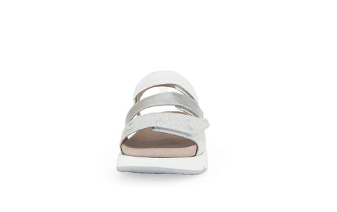 Gabor Rollingsoft Sandale silber/weiss