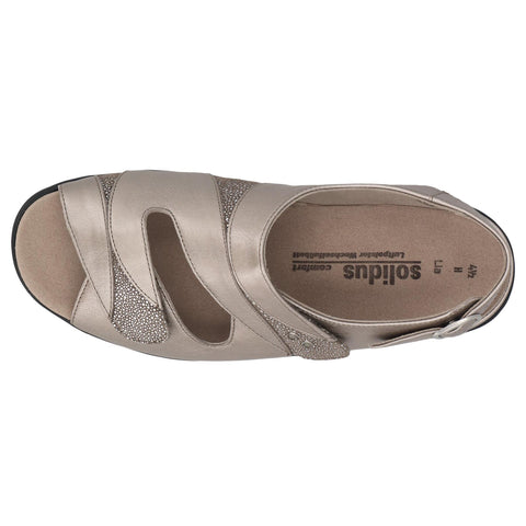 Solidus Sandale Lia champagne/taupe Weite H