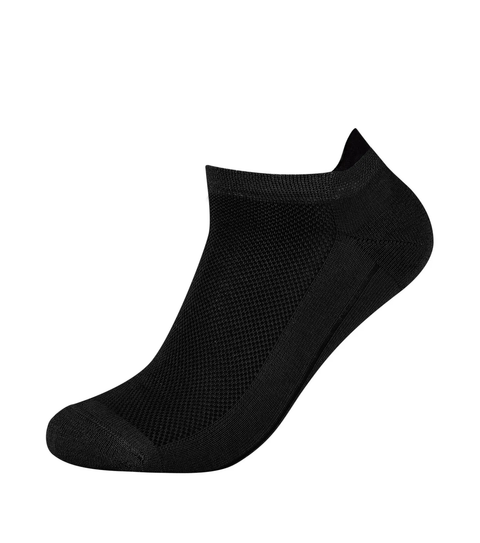 Camano Sneackersocken organic cotton flap black