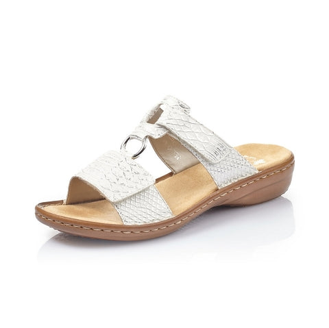 Rieker Pantolette weiss/silber