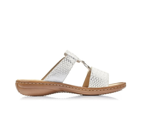 Rieker Pantolette weiss/silber