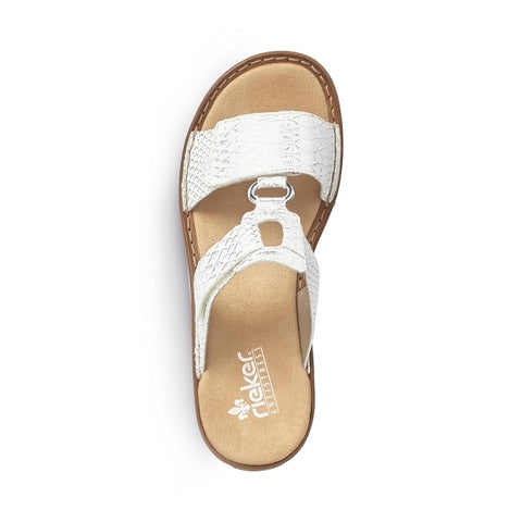Rieker Pantolette weiss/silber
