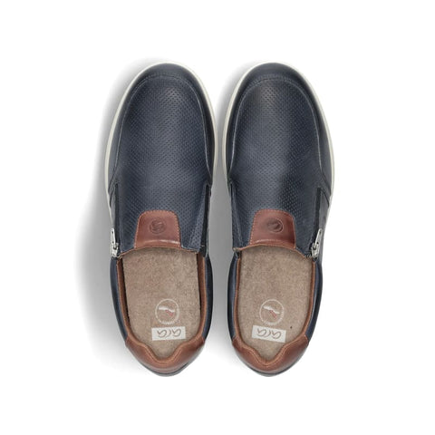 Ara men - Sneakers - Ara Slipper Finn 2.0 blue/marrone