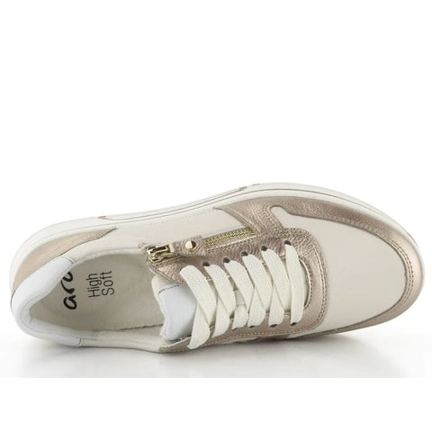 Ara - Sneakers - Ara Sneaker Sapporo Weite H sand/weiss