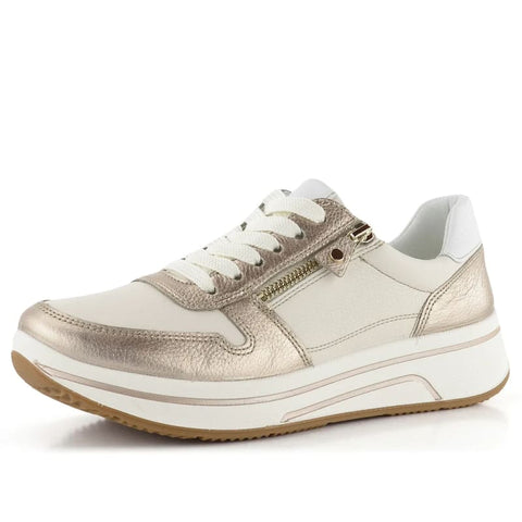Ara - Sneakers - Ara Sneaker Sapporo Weite H sand/weiss