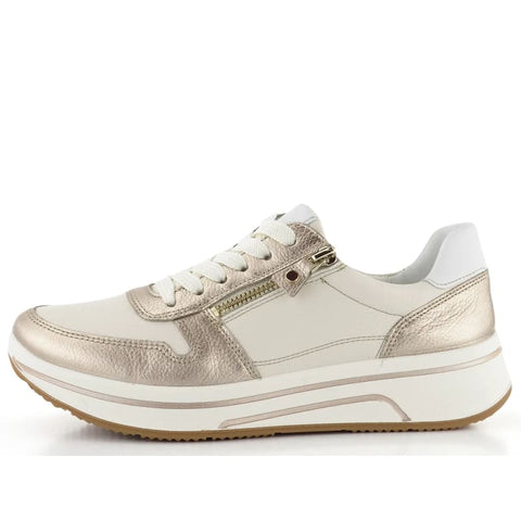 Ara - Sneakers - Ara Sneaker Sapporo Weite H sand/weiss