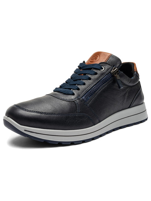 Ara Sneaker Matteo 2.0 blau/cognac