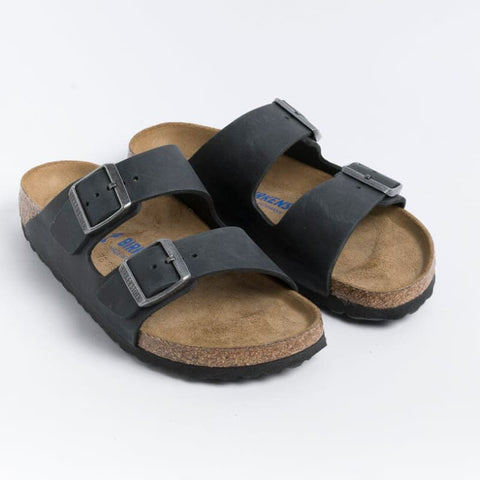 Birkenstock - Hausschuhe - Birkenstock Arizona Weichbettung black