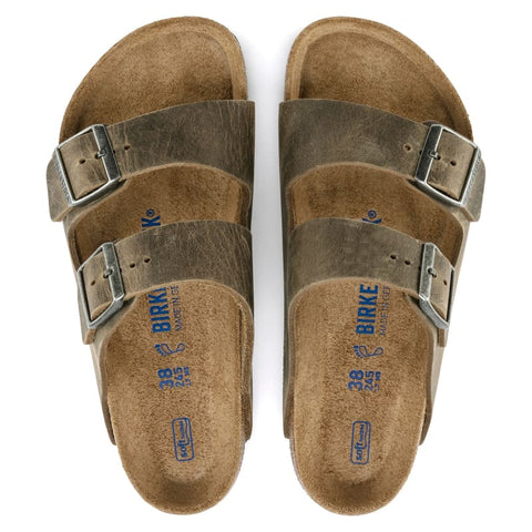 Birkenstock - Hausschuhe - Birkenstock Arizona Weichbettung faded khaki