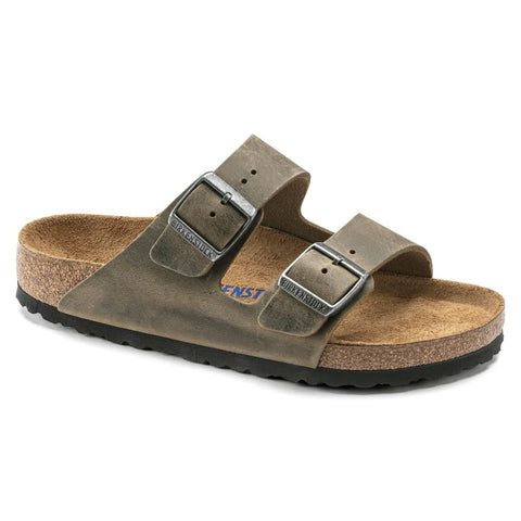 Birkenstock - Hausschuhe - Birkenstock Arizona Weichbettung faded khaki