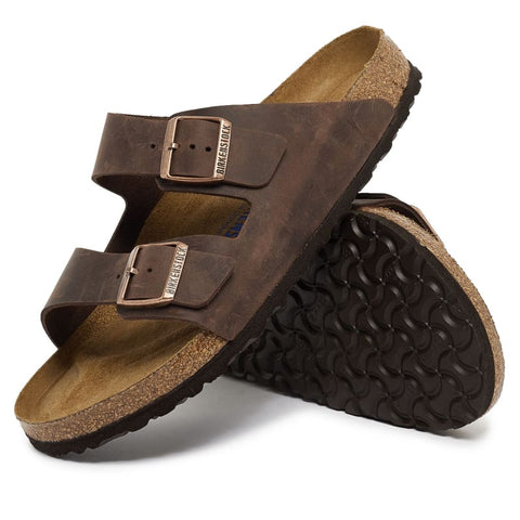 Birkenstock - Hausschuhe - Birkenstock Arizona Weichbettung habana (Weite: breit)