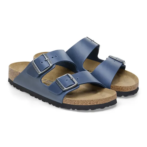 Birkenstock Arizona Weichbettung natural leather oiled blue