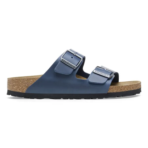 Birkenstock Arizona Weichbettung natural leather oiled blue