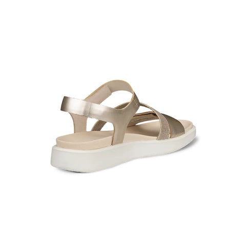Ecco - Sandalen - Ecco Sandale Flowt pure white gold