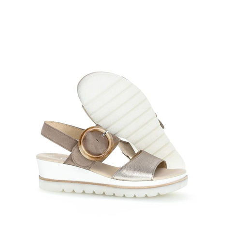 Gabor - Keilsandaletten - Gabor Keilsandalette puder/rabbit