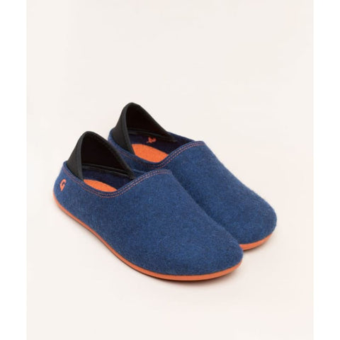 Magicfelt - Hausschuhe - Magicfelt Hausschuh Wool Slip-on midnight/orange