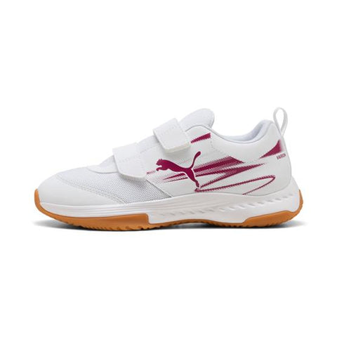 Puma Varion II V JR Hallenturnschuh Klett white/berry