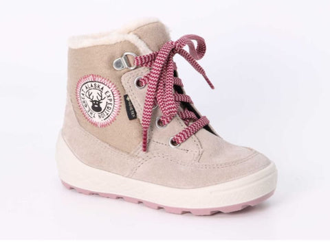 Superfit - Schnürboots - Superfit Schnürboot Groovy beige/rosa