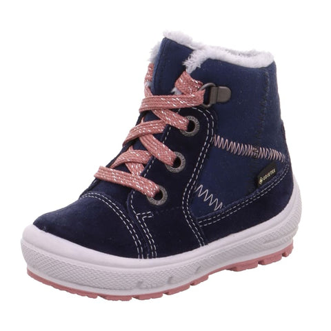 Superfit - Winterboots - Superfit Schnürboot Groovy blau/rosa