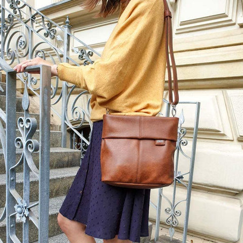 Zwei Taschen - Umhängetaschen - Zwei Tasche Mademoiselle M8 cognac