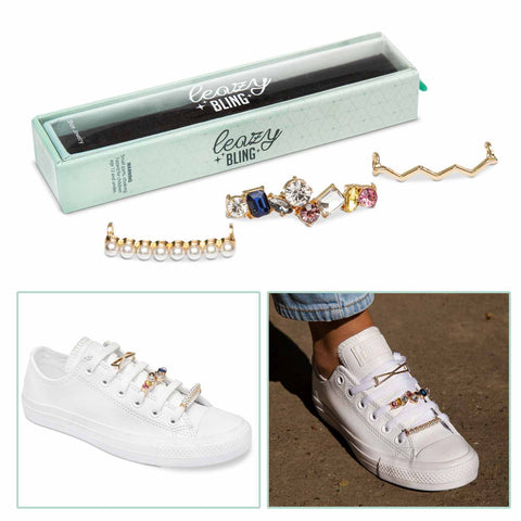 Allpedes leazy bling Schuhschmuck crystal gold