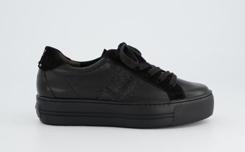 Paul Green Sneaker glossy calf/glitter black