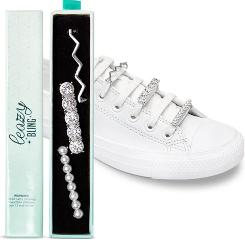 Allpedes leazy bling Schuhschmuck pearl silber