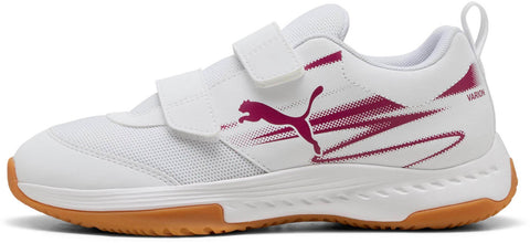 Puma Varion II V JR Hallenturnschuh Klett white/berry