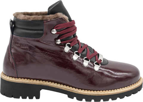 Lienhard Schnürstiefelette Heidi Lack bordeaux