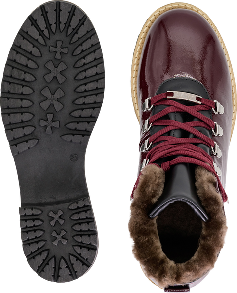 Lienhard Schnürstiefelette Heidi Lack bordeaux