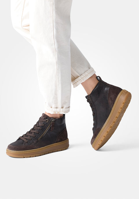 Paul Green Super soft Sneaker high mocca/moro