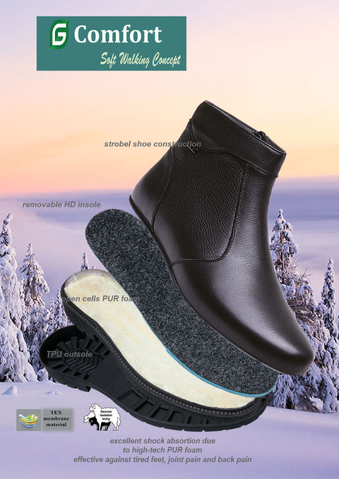 Grünwald Lammfell Stiefel schwarz