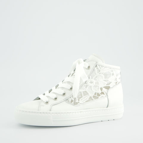 Paul Green Super soft Sneaker high mesh white