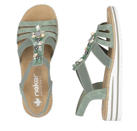 Rieker Keilsandalette Morelia mint