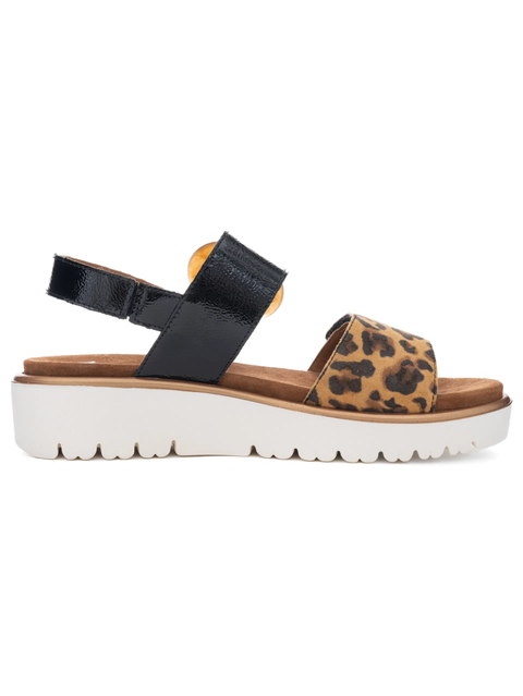 Ara Plateausandalette Bilbao schwarz/leo